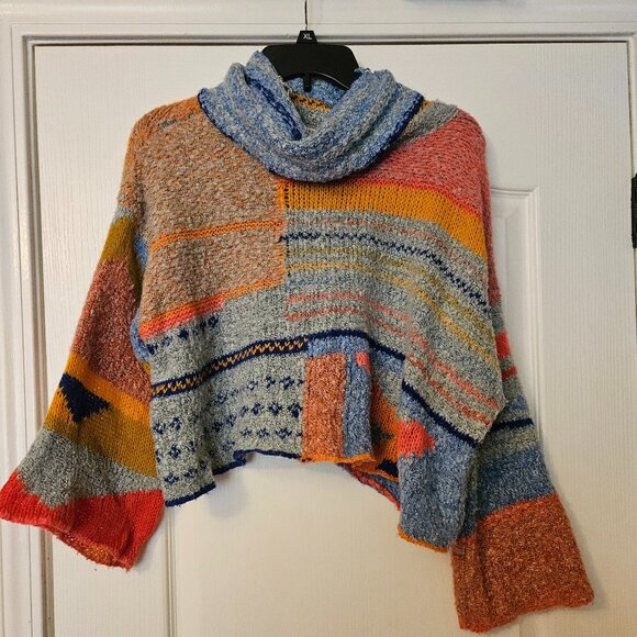 Sincerely Jules Sharlene Wool Blend Bell Sleeve Cropped Sweater size Small - Picture 1 of 5